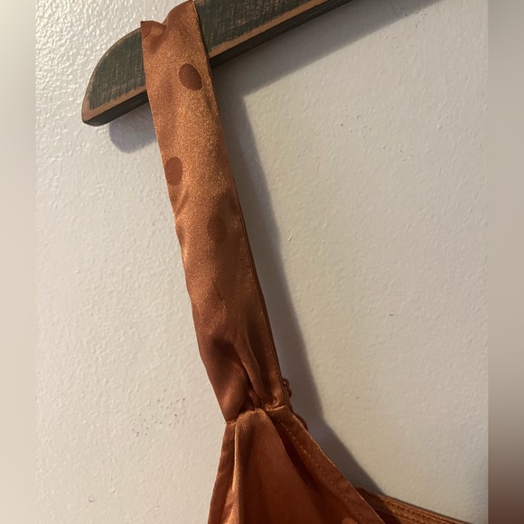 Polka Dot Satin Jacquard Cami Top - Picture 8 of 11